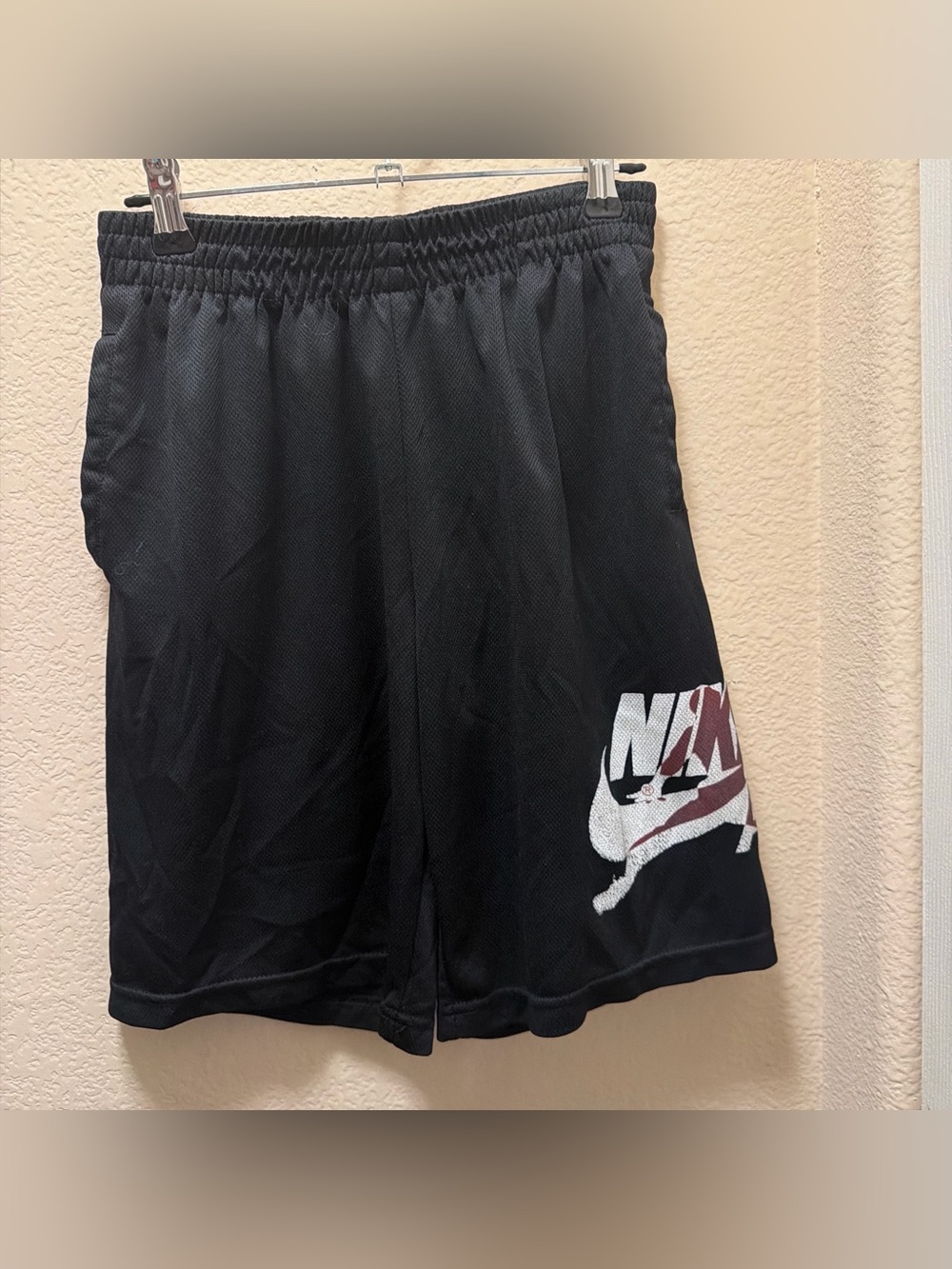 Nike boys Black Logo Athletic Shorts